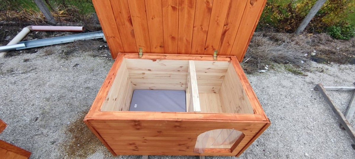 Doppelseitige Matratze für die Hundehütte mit Trennwand